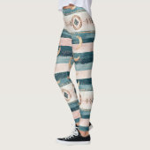 Rustic Hemels Streeppatroon Maan Zon Aards (10) Leggings (Links)