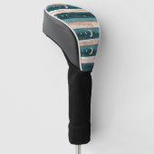 Rustic Hemels Streeppatroon Maan Zon Aards (5) Golfheadcover (Schuin)
