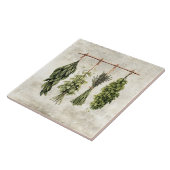 Rustic Herbs Drying on Twine Tegeltje (Zijkant)