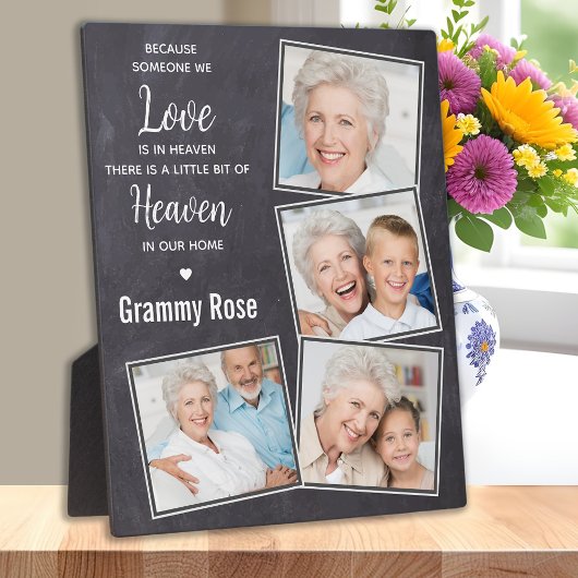 Rustic Herdenking Foto Collage Memorial Fotoplaat