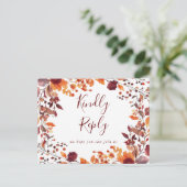 Rustic Herfst Autumn Song Request RSVP Briefkaart (Staand voorkant)