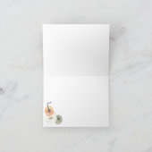 Rustic Herfst Autumn White Sinaasappel Pumpkins Da Kaart (Binnen)