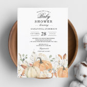 Rustic Herfst Baby shower Invitation | Waterverf Kaart