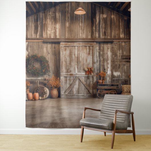 Rustic Herfst Barn Hanging Wandkleed (In situ)