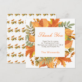 Rustic Herfst Bladeren Vierkant Thanksgiving