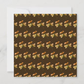 Rustic Herfst Bladeren Vierkant Thanksgiving Kaart (Achterkant)
