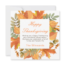 Rustic Herfst Bladeren Vierkant Thanksgiving 