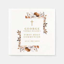 Rustic Herfst Bloemstuk Moderne Heilige Communie Servet