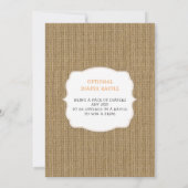 Rustic Herfst Boy baby shower uitnodiging (Achterkant)