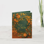 Rustic Herfst Bruiloft Haar Beloften Kaart – Druid (Voorkant)