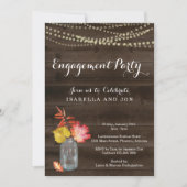 Rustic Herfst Engagement Party Invitation Kaart (Voorkant)