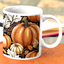 Rustic Herfst Fall Pompoenen Loof Patroon