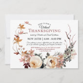Rustic Herfst Floral - Grote virtuele Thanksgiving Kaart (Voorkant)