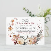 Rustic Herfst Floral - Grote virtuele Thanksgiving Kaart (Staand voorkant)