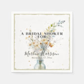 Rustic Herfst Floral Wildflowers Vrijgezellenfeest Servet (Voorkant)