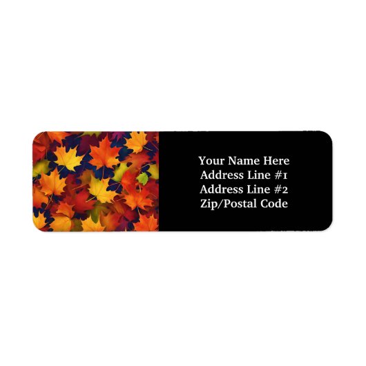 Rustic Herfst Foliage Retouradreslabel Etiket (Voorkant)