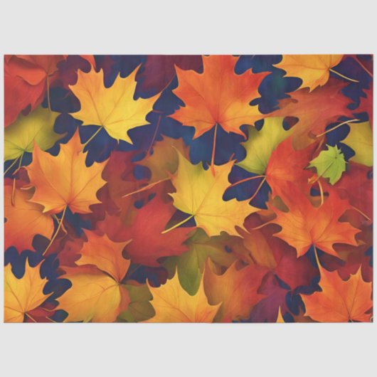 Rustic Herfst Foliage Tissue Paper Tissuepapier (Voorkant)