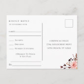 Rustic Herfst Frame Trouw RSVP Nummerverzoek Uitnodiging Briefkaart (Achterkant)