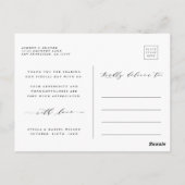 Rustic Herfst Gold Floral Weddenschap Foto bedankt Briefkaart (Achterkant)