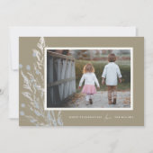 Rustic Herfst Grasses Thanksgiving Fotokaart Kaart (Voorkant)