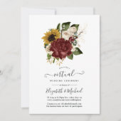 Rustic herfst - Herfst Floral Online Virtual Weddi Kaart (Voorkant)