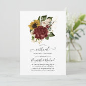 Rustic herfst - Herfst Floral Online Virtual Weddi Kaart (Staand voorkant)