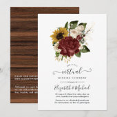 Rustic herfst - Herfst Floral Online Virtual Weddi Kaart (Voorkant / Achterkant)