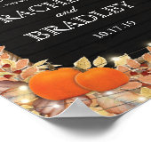 Rustic Herfst herfst Pumpkin Welkomsthuwelijk Poster (Hoek)