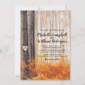 Rustic Herfst Huwelijk Kaart (Voorkant)