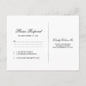 Rustic Herfst Huwelijksreactie | Pompoen Huwelijks Uitnodiging Briefkaart (Achterkant)