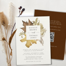 Rustic herfst iedereen in één QR-code Ecru