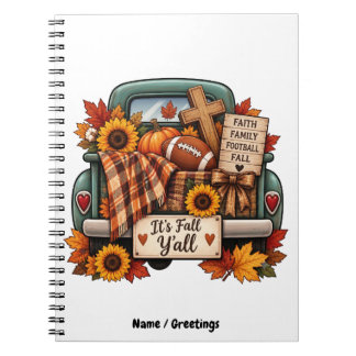 Rustic Herfst Is Er Y'all Kruis Football Herfst Gr Notitieboek
