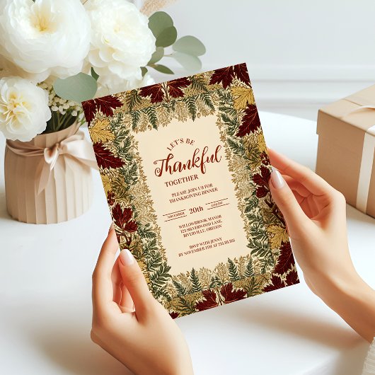 Rustic Herfst Leaf Thanksgiving Celebration Kaart