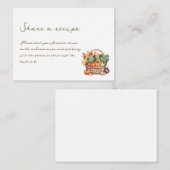 Rustic Herfst Market Basket Vrijgezellenfeest Rece Informatiekaartje (Voorkant / Achterkant)