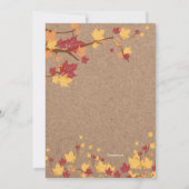 Rustic Herfst Mason Jars Invitation Kaart (Achterkant)