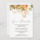 Rustic Herfst nodigt Thanksgiving uit Kaart (Voorkant)