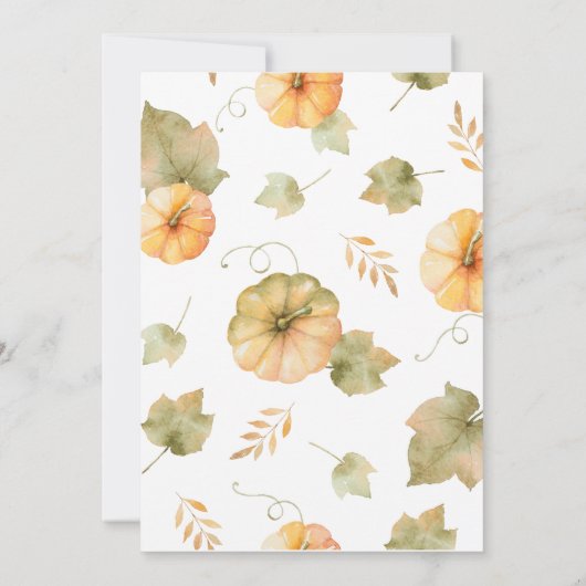 Rustic Herfst nodigt Thanksgiving uit Kaart (Achterkant)