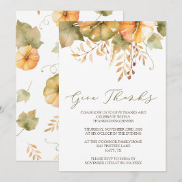 Rustic Herfst nodigt Thanksgiving uit Kaart