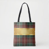 Rustic herfst plaid tote bag (Voorkant)