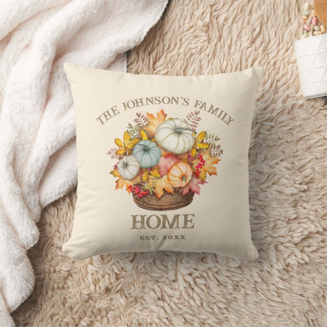 Rustic Herfst Pompoen Familie Thuis Oogst Kussen (Deken)