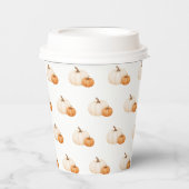 Rustic Herfst Pompoen Feest Papieren Bekers (Voorkant)