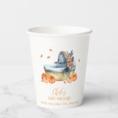  Rustic Herfst Pompoen Wieg Baby shower Papieren Bekers (Achterkant)