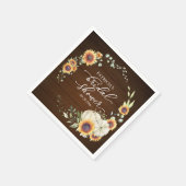 Rustic Herfst Pompoen Zonnebloem Bruidsdiner Servet (Hoek)