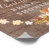 Rustic Herfst Pompoenen Bruids Bruiloft Welkom Poster (Hoek)