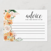 Rustic Herfst Roos Floral Words of Advice Kaart (Voorkant)