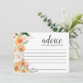 Rustic Herfst Roos Floral Words of Advice Kaart (Staand voorkant)