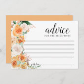 Rustic Herfst Roos Floral Words of Advice Kaart (Voorkant / Achterkant)