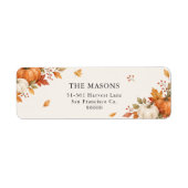 Rustic Herfst Thema Retour Etiket (Voorkant)