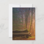 Rustic Herfst Tree String of Lights Wedding Kaart (Achterkant)