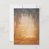 Rustic Herfst Tree String of Lights Wedding Kaart (Voorkant)